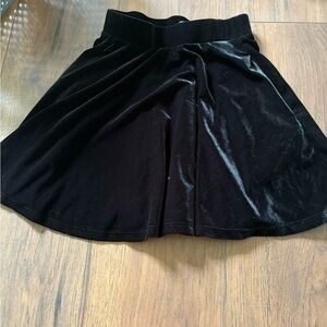 Elegant Black Velvet Skirt